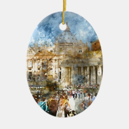 St Peters Basilica Vatican in Rome Italy Ceramic Ornament