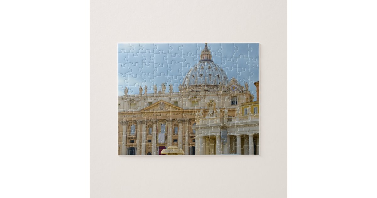 St Peters Basilica Vatican in Rome Italy Jigsaw Puzzle Zazzle