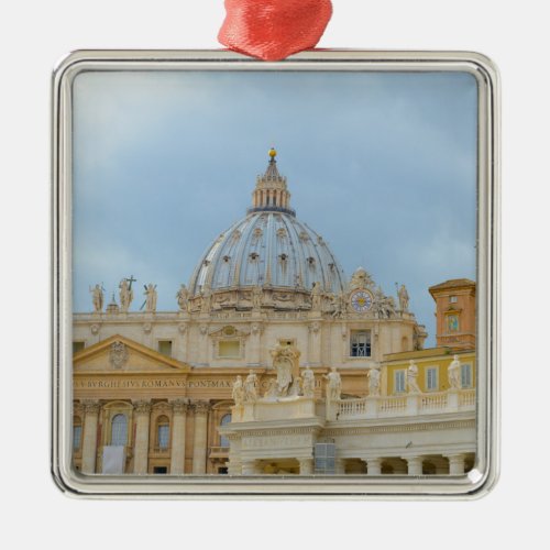 St Peters Basilica Vatican in Rome Italy Metal Ornament