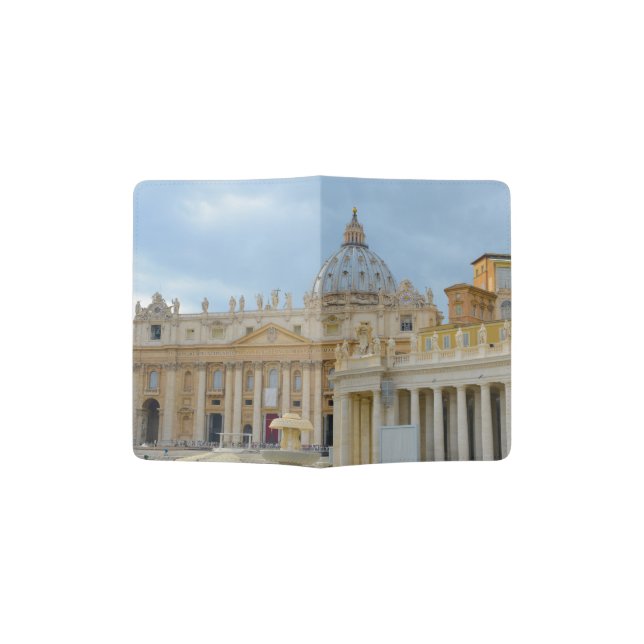 St. Peters Basilica Vatican in Rome Italy Passport Holder (Opened)