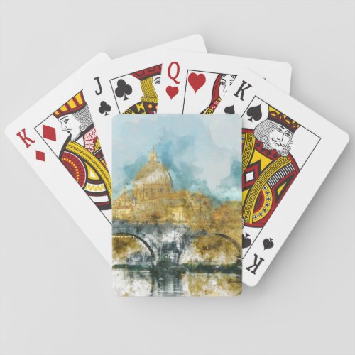 St Peters Basilica Vatican in Rome Italy Poker Cards
