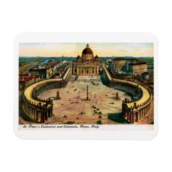 St. Peter's Cathedral  Rome  Italy Vintage Style Magnet by markomundo at Zazzle
