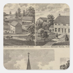 St. Peter's Church, Caledonia, Minnesota Square Sticker
