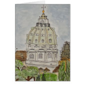 St. Peter's Dome, Rome, Italy Greeting Card (Front)