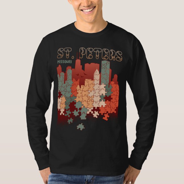 St Peters In Missouri Travel Souvenir T-Shirt (Front)
