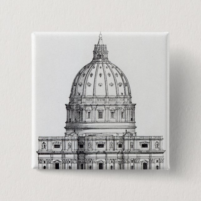 St. Peter's, Rome Pinback Button (Front)