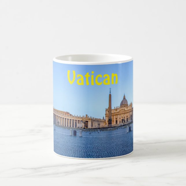 St. Peter's Square in Vatican City - Rome, Italy Coffee Mug (Center)