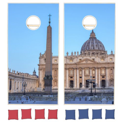 St Peters Square in Vatican City _ Rome Italy Cornhole Set