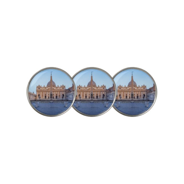 St. Peter's Square in Vatican City - Rome, Italy Golf Ball Marker (3 Up)