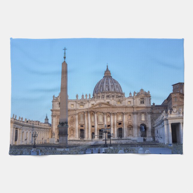 St. Peter's Square in Vatican City - Rome, Italy Kitchen Towel (Horizontal)