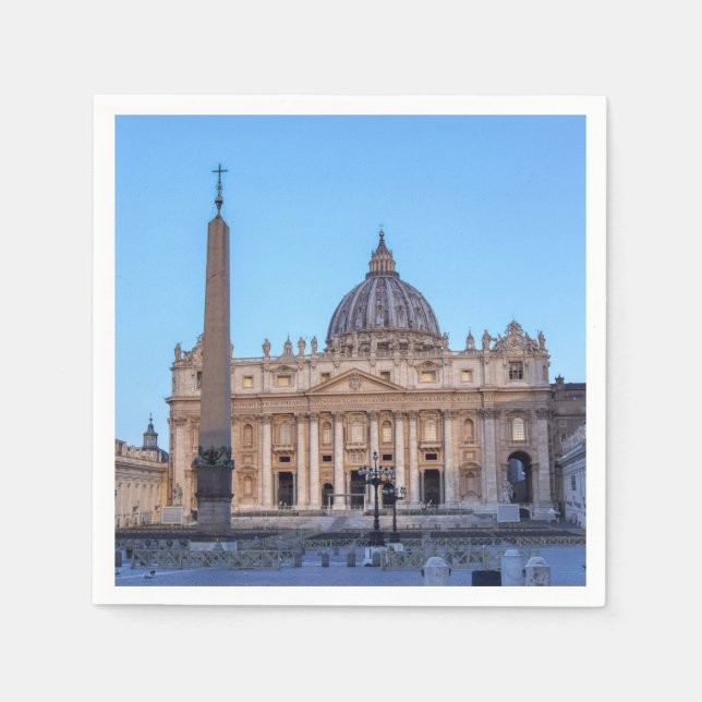 St. Peter's Square in Vatican City - Rome, Italy Napkins (Front)