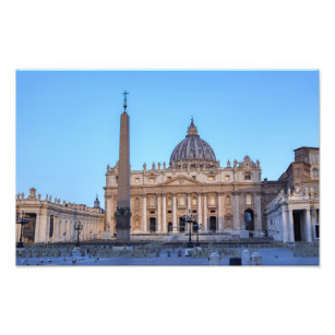 St. Peter's Square in Vatican City - Rome, Italy Photo Print