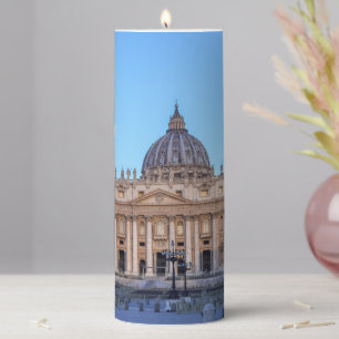 St. Peter's Square in Vatican City - Rome, Italy Pillar Candle