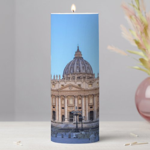 St Peters Square in Vatican City _ Rome Italy Pillar Candle