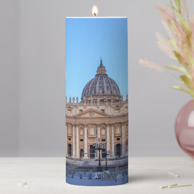 St. Peter's Square in Vatican City - Rome, Italy Pillar Candle (In Situ)