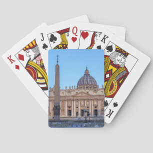 St. Peter's Square in Vatican City - Rome, Italy Poker Cards