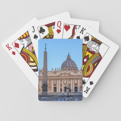 St Peters Square in Vatican City _ Rome Italy Poker Cards
