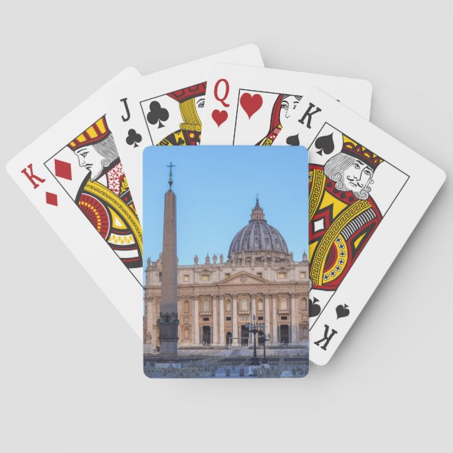 St. Peter's Square in Vatican City - Rome, Italy Poker Cards (Back)