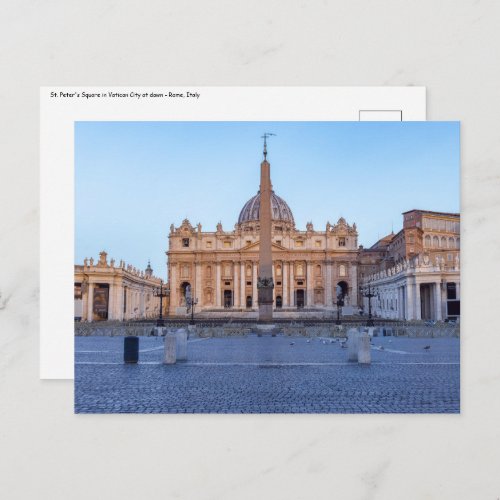 St Peters Square in Vatican City _ Rome Italy Postcard