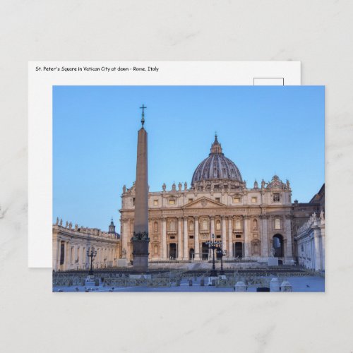 St Peters Square in Vatican City _ Rome Italy Postcard