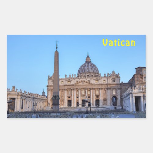St Peters Square in Vatican City _ Rome Italy Rectangular Sticker