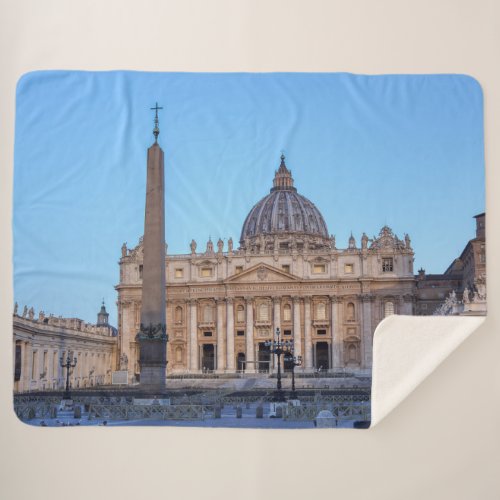 St Peters Square in Vatican City _ Rome Italy Sherpa Blanket