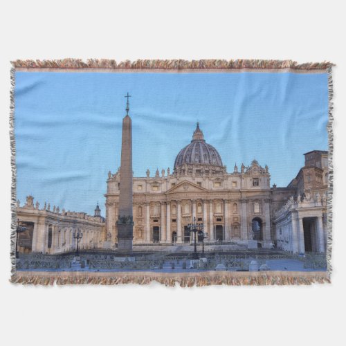 St Peters Square in Vatican City _ Rome Italy Throw Blanket