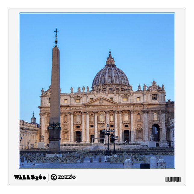 St. Peter's Square in Vatican City - Rome, Italy Wall Decal (Front)