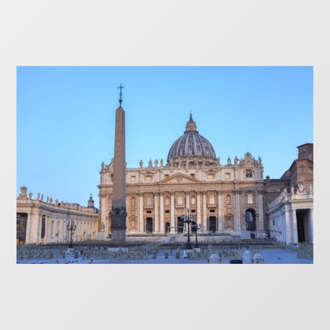 St. Peter's Square in Vatican City - Rome, Italy Window Cling (Sheet)
