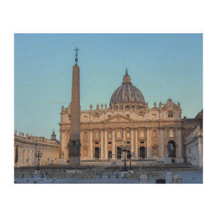 St. Peter's Square in Vatican City - Rome, Italy Wood Wall Art