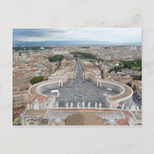St Peters Square Rome Italy Postcard