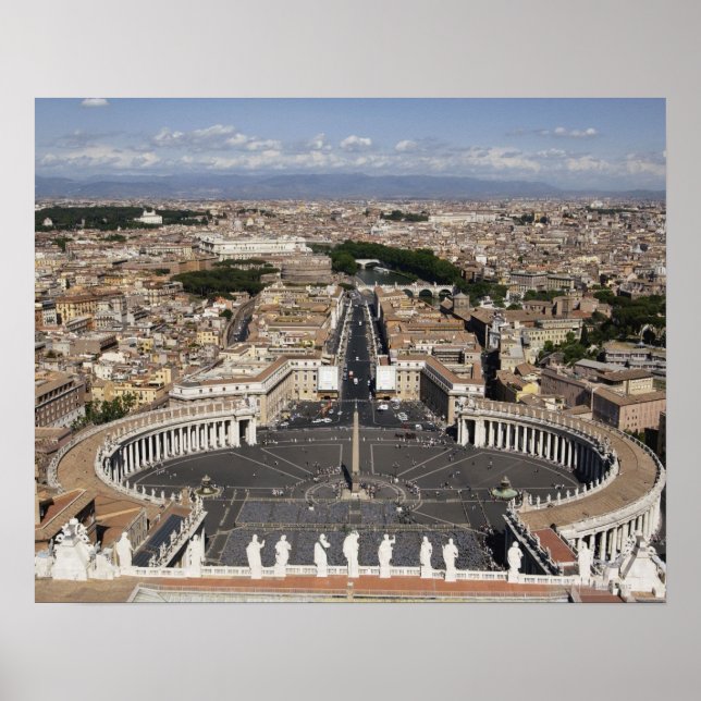 St Peters Square, Rome Poster (Front)