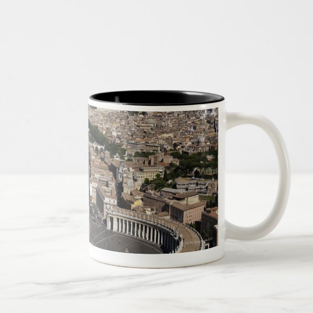 St Peters Square, Rome Two-Tone Coffee Mug (Right)