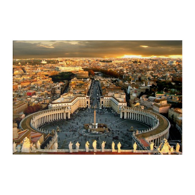 St Peter's Square Vatican  Acrylic Print (Front)