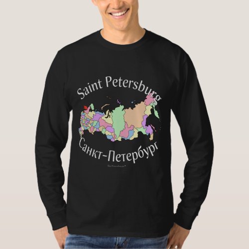 St Petersburg City Russia Map T_Shirt