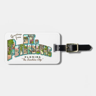 St Petersburg FL Postcard Luggage Tag