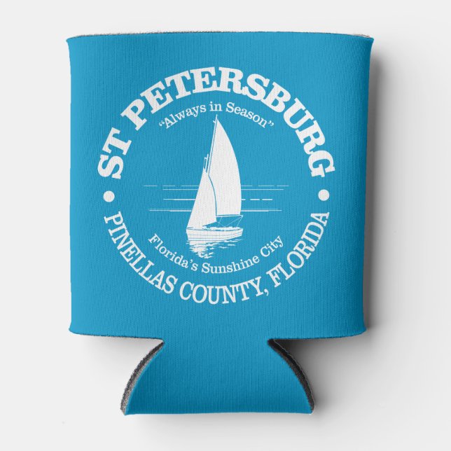 St Petersburg Fl (sea turtle) Can Cooler (Front)