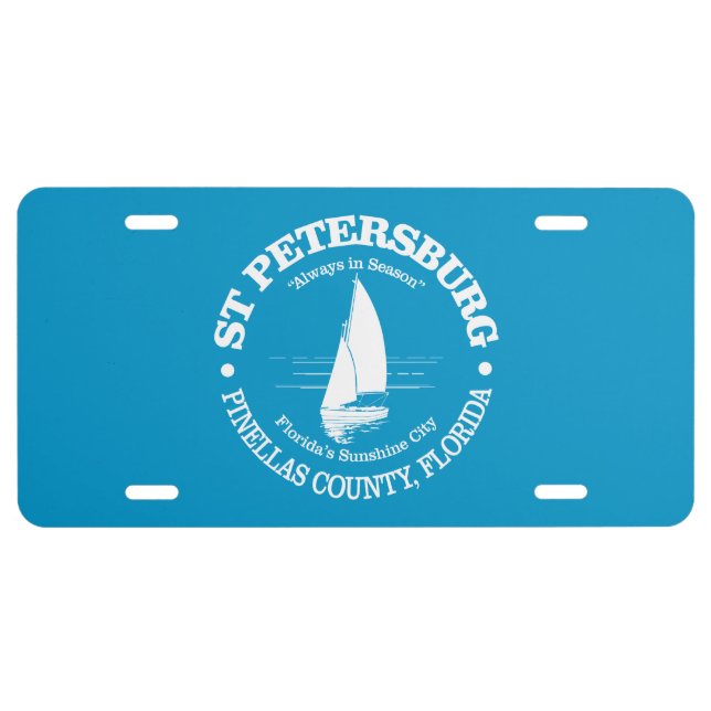 St Petersburg Fl (sea turtle) License Plate (Front)