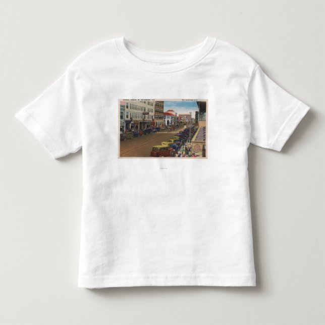 St. Petersburg, FL - View of Central Ave w/ Toddler T-shirt (Front)