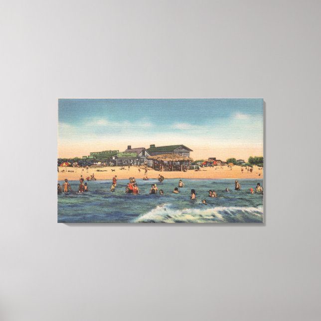 St. Petersburg, FL - View of Treasure Island Canvas Print (Front)