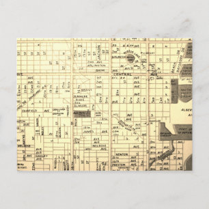 St Petersburg, FL Vintage Map Postcard