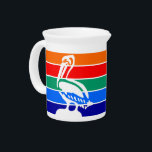 St. Petersburg Flag Pitcher<br><div class="desc">Add a touch of Floridian pride to your serveware collection with our exclusive pitcher featuring the flag of St. Petersburg, Florida! Crafted with meticulous attention to detail, this pitcher is more than just a functional beverage server; it’s a celebration of St. Petersburg’s heritage and vibrant coastal charm. The bold design...</div>