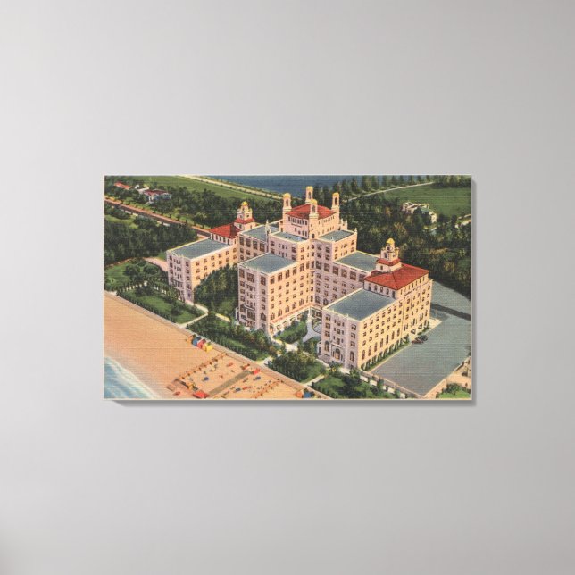 St. Petersburg, Florida - Aerial of Don Ce-Sar Canvas Print (Front)