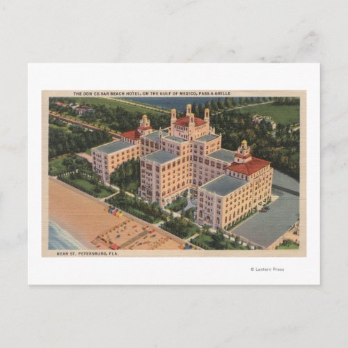 St Petersburg Florida _ Aerial of Don Ce_Sar Postcard