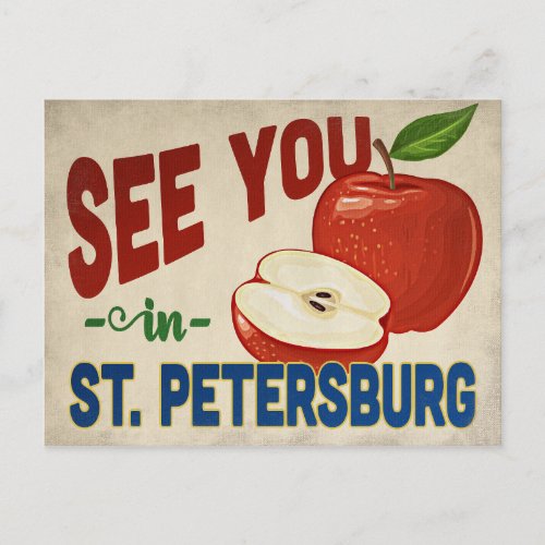 St Petersburg Florida Apple _ Vintage Travel Postcard