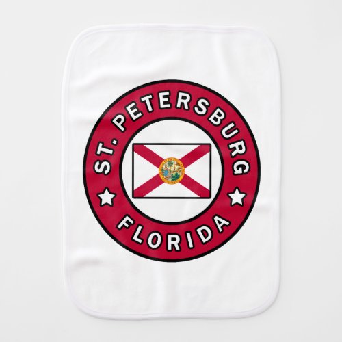 St Petersburg Florida Baby Burp Cloth