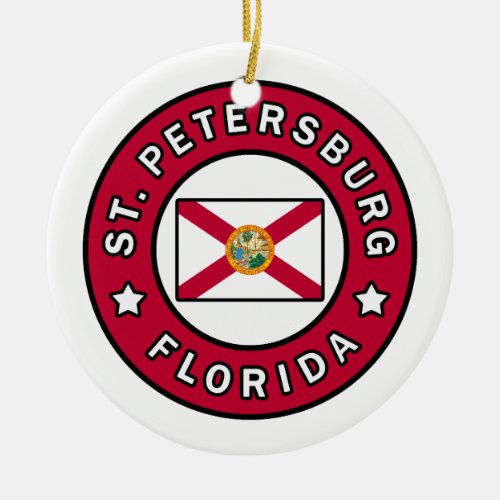 St Petersburg Florida Ceramic Ornament