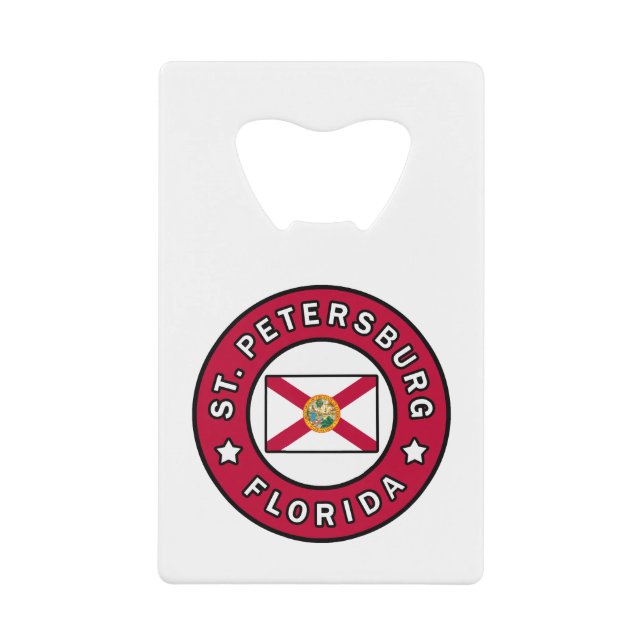 St. Petersburg Florida Credit Card Bottle Opener (Front)