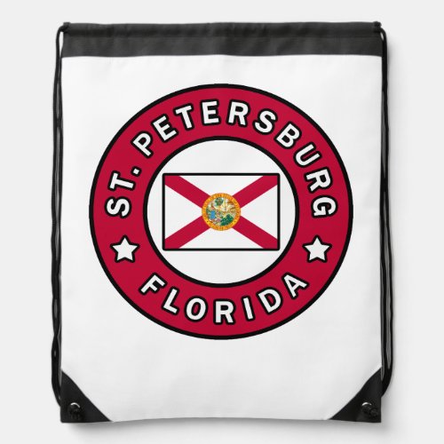 St Petersburg Florida Drawstring Bag