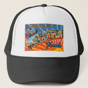 St Petersburg Florida FL Vintage Travel Souvenir Trucker Hat